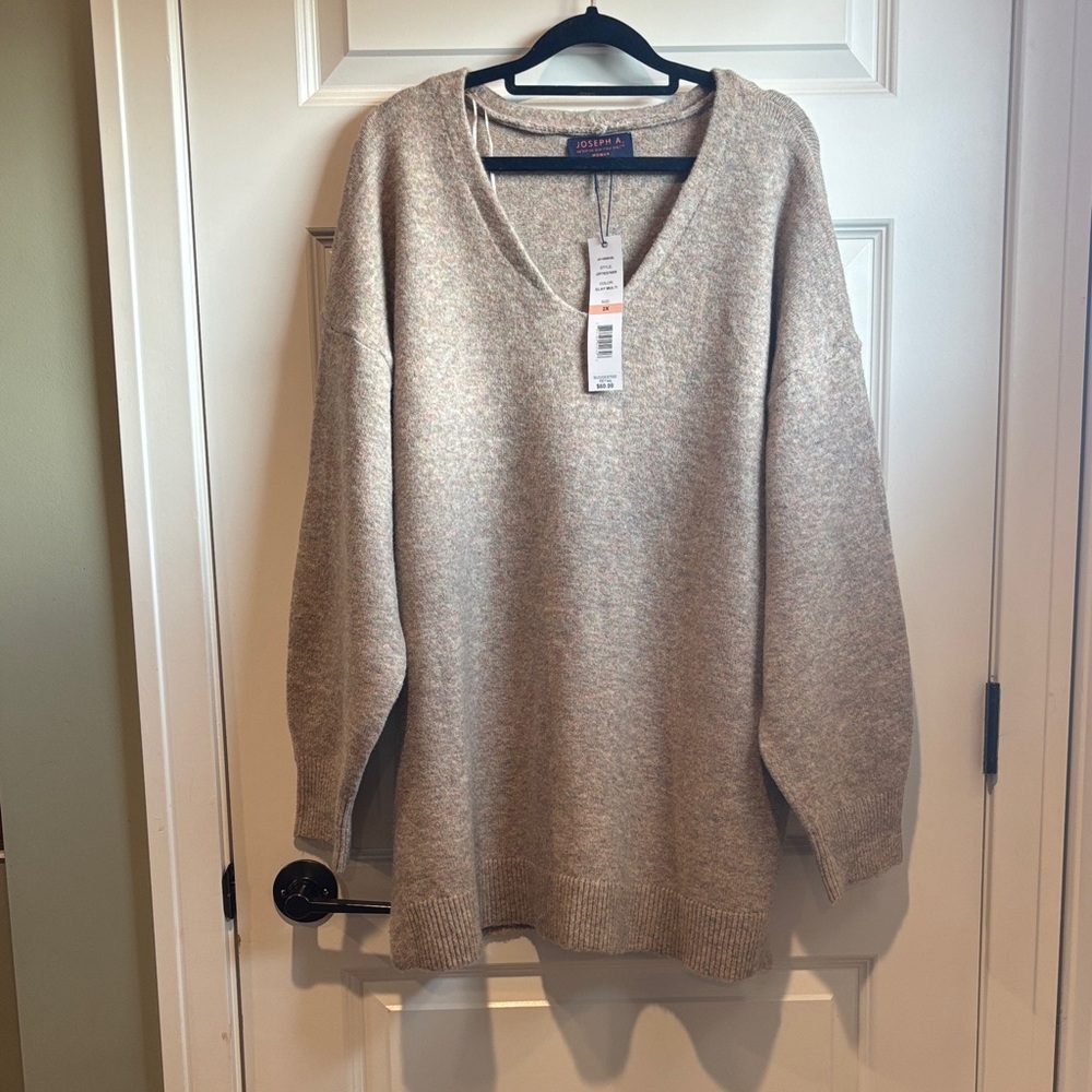 Joseph A Women's V-Neck Sweater in Colorful Blend